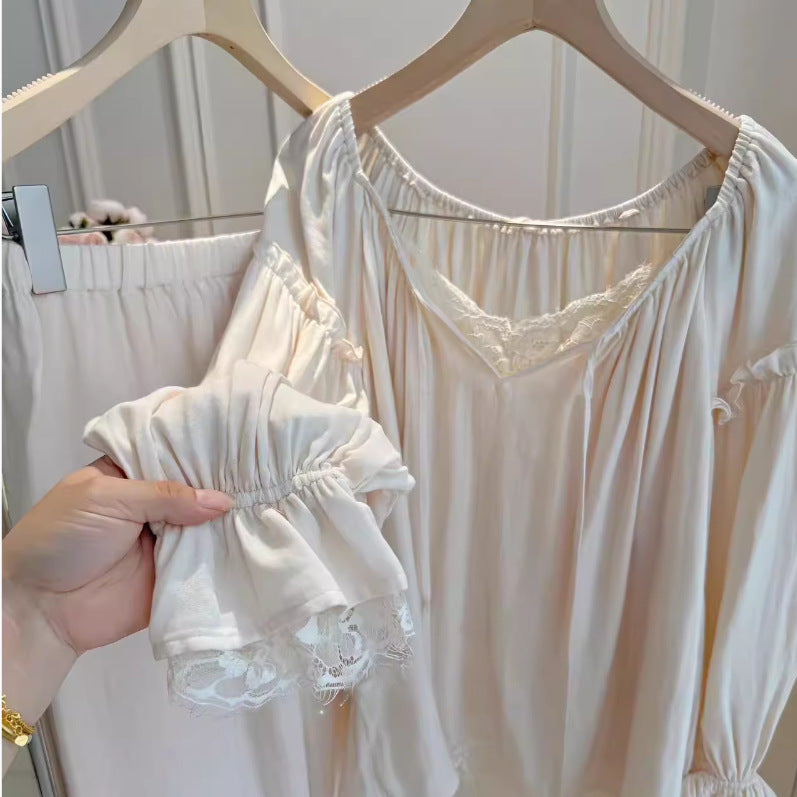 Cotton Double-Layer Gauze Pajama Set For Women