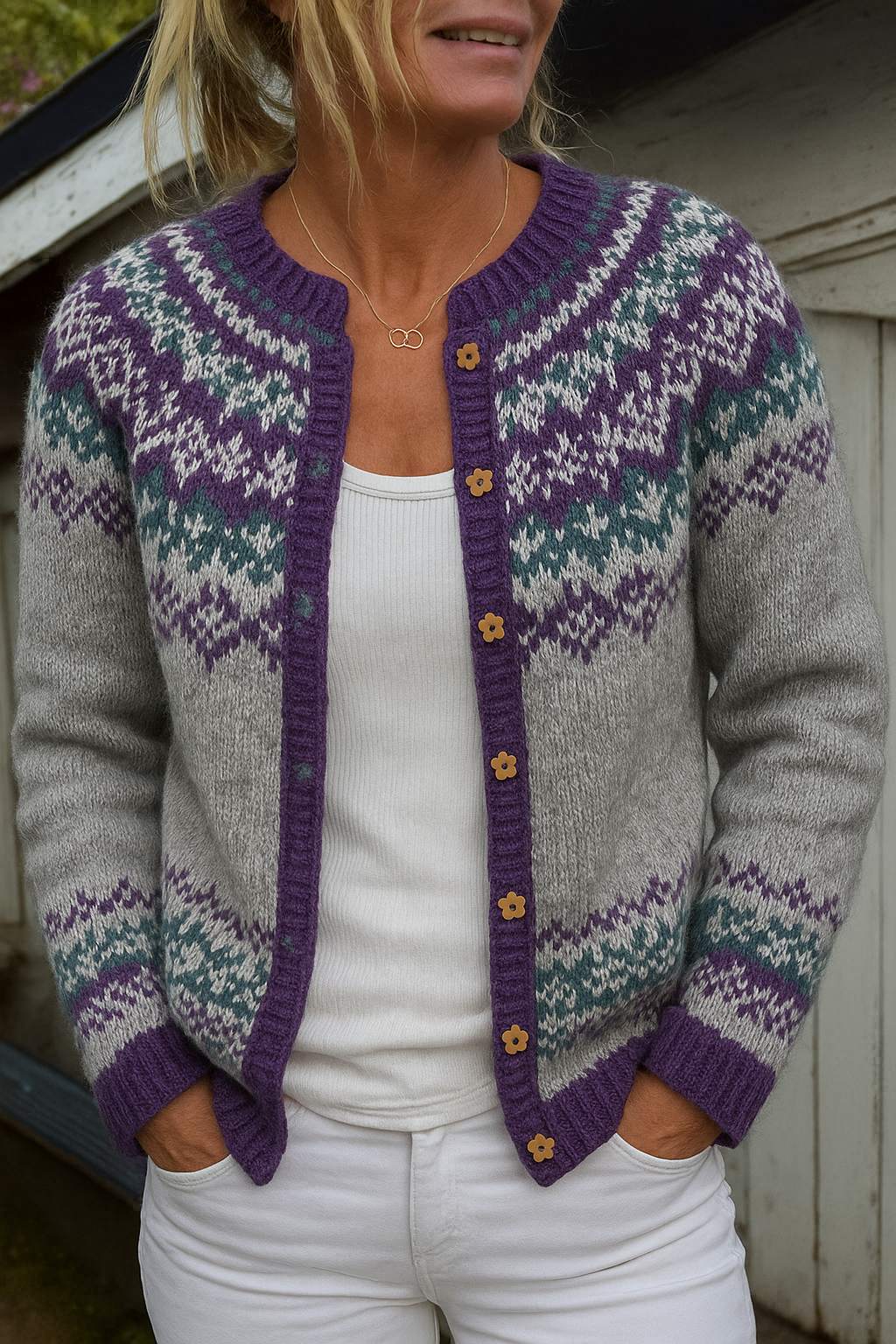 Women's 3D Digital Printed Cardigan Coat