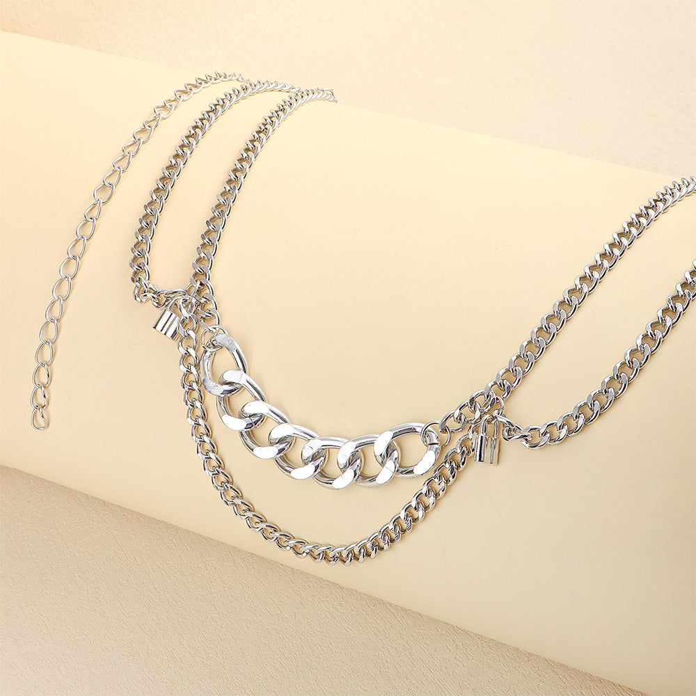Summer Body Chain Fringe Waist Chain Metal Hipster Cool Personality Chain Ladies Accessories Lockhead Pendant Everything Skirt Pants