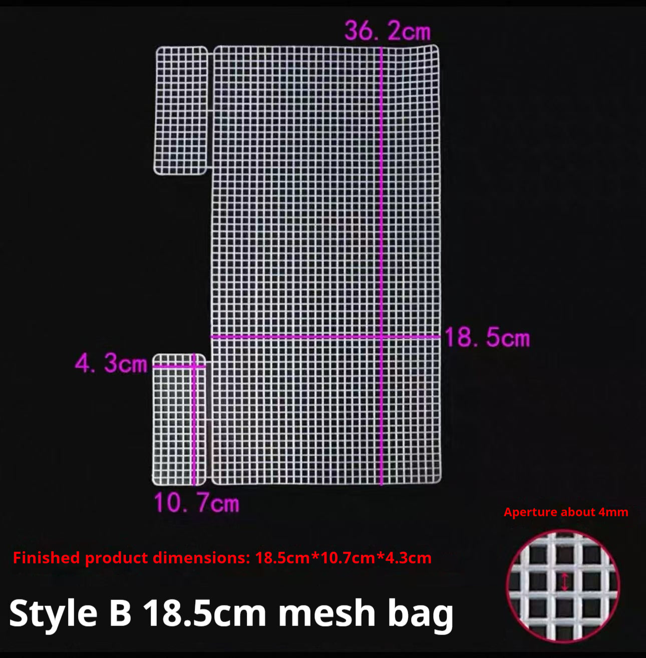 Cut-to-size Plastic DIY Mesh Bag