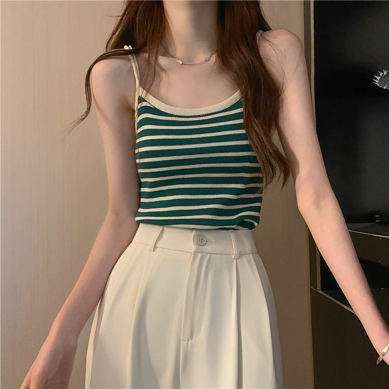 Striped Camisole Inner Outer Wear