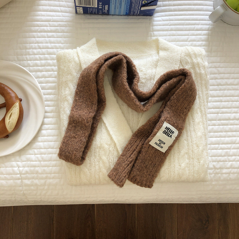 Casual Formal Wear Patch Letter Thin Scarf