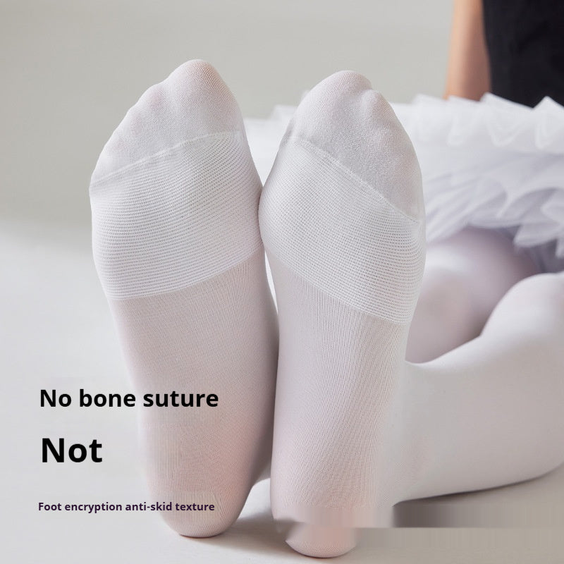 White Children Dance Skinny Slimming Stockings