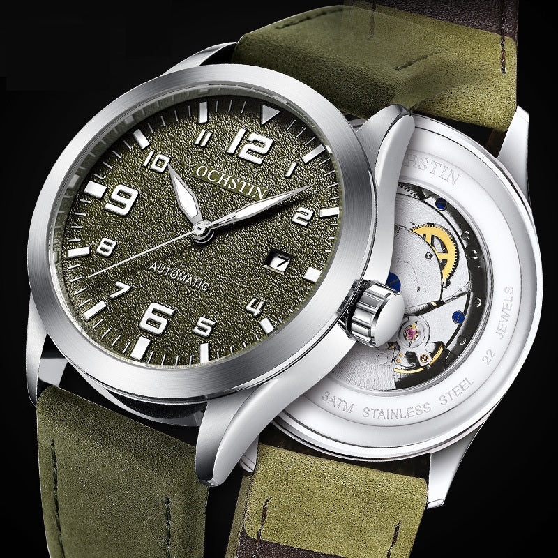 Casual Business Retro Leather Automatic Mechanical Watch