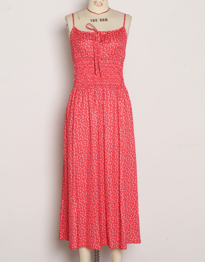 Lace-up Waist-Cinching Womens Slip Dress