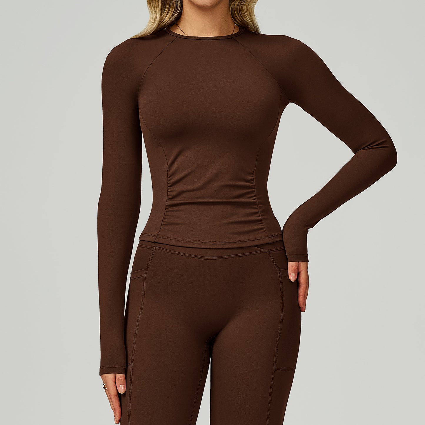 Outdoor Running Workout Long Sleeve Slim-fitting Belly Contracting High-grade Sports Top
