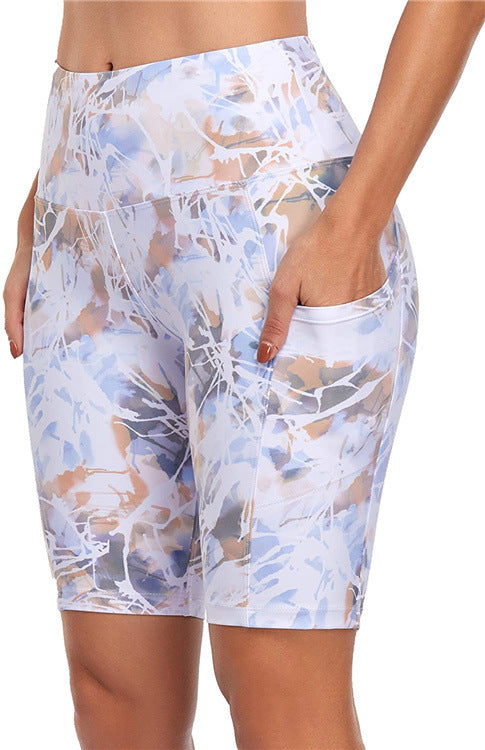Women's Fashion Printed Short Lifting Arm Base Shorts