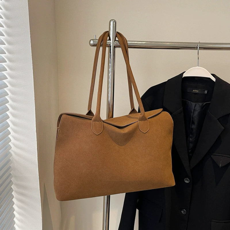 Autumn And Winter Vintage Suede Large Capacity Bag