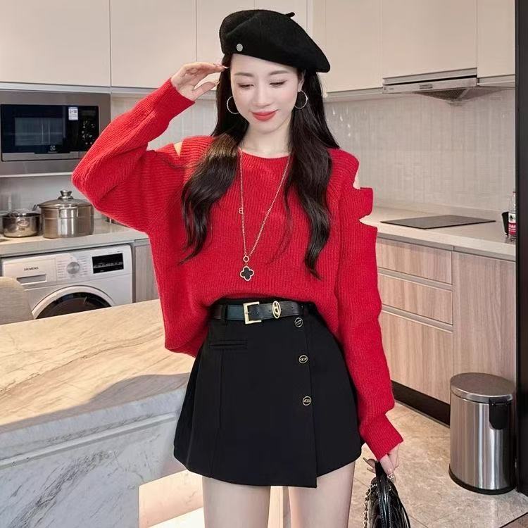 Solid Color Age-reducing Versatile Loose Sweater