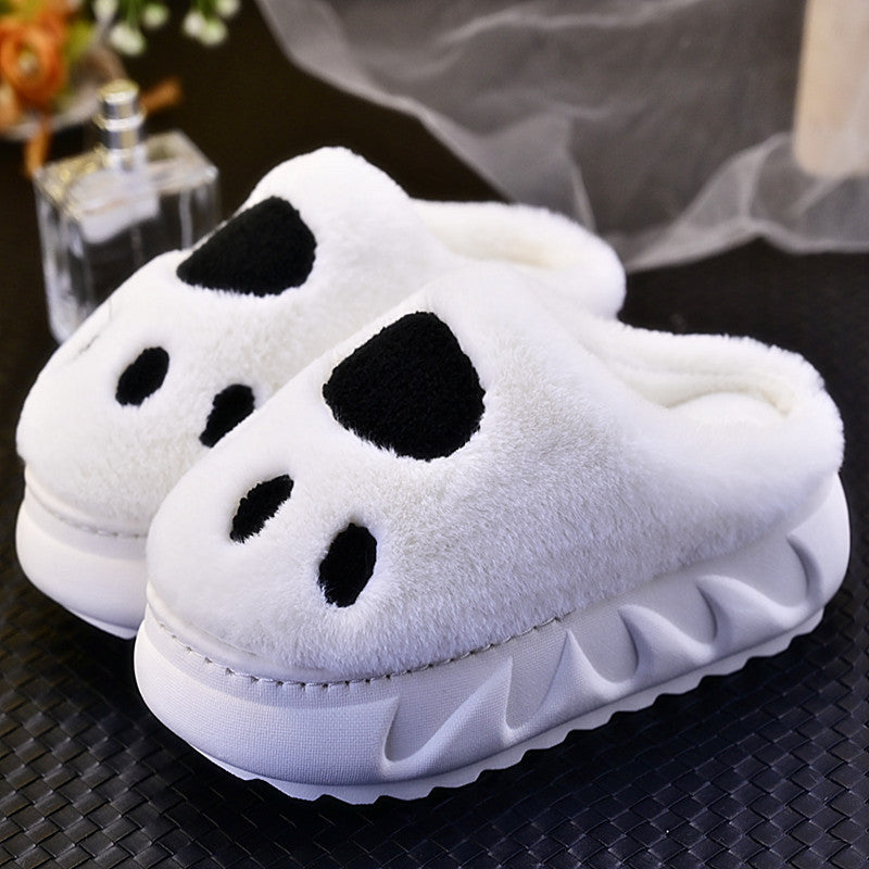 Autumn And Winter Women's Thick Bottom Cotton Slippers Cartoon Cute