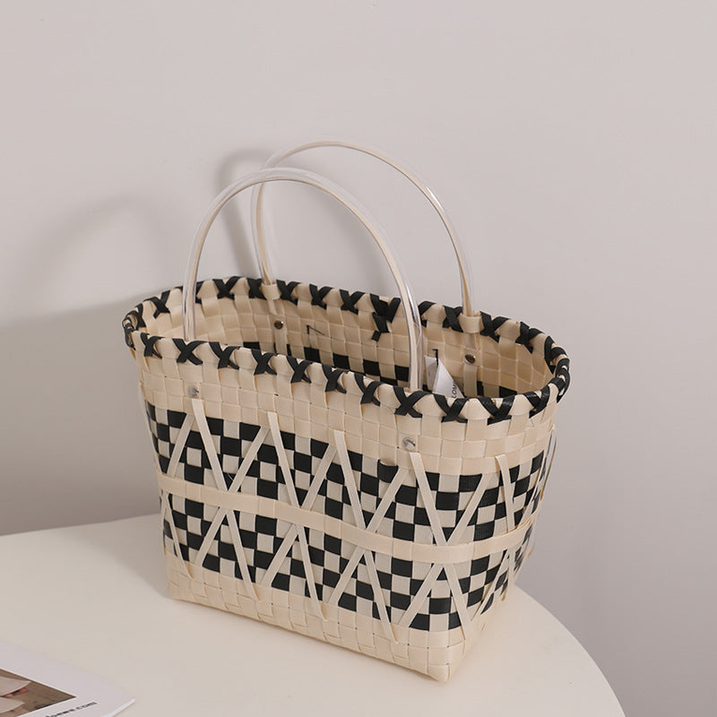 New Panda Color Handheld Vegetable Basket Bag