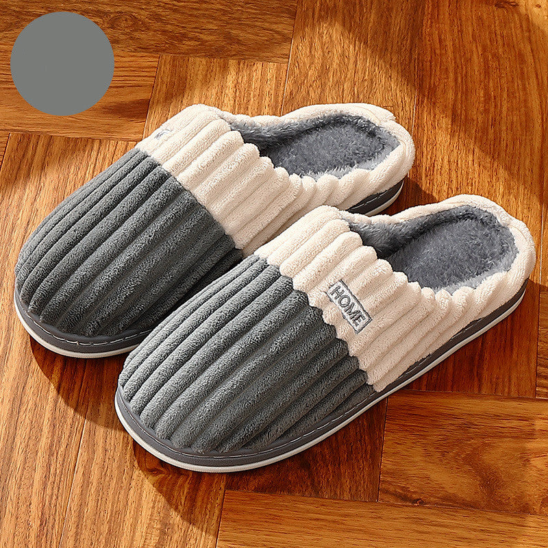 Plush Warm Antiskid Cotton Slippers For Household Use