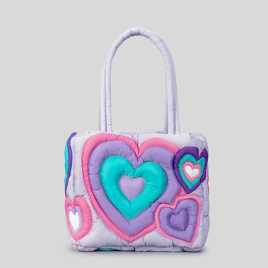 One-shoulder Makaron Handbag For Women With Large Capacity