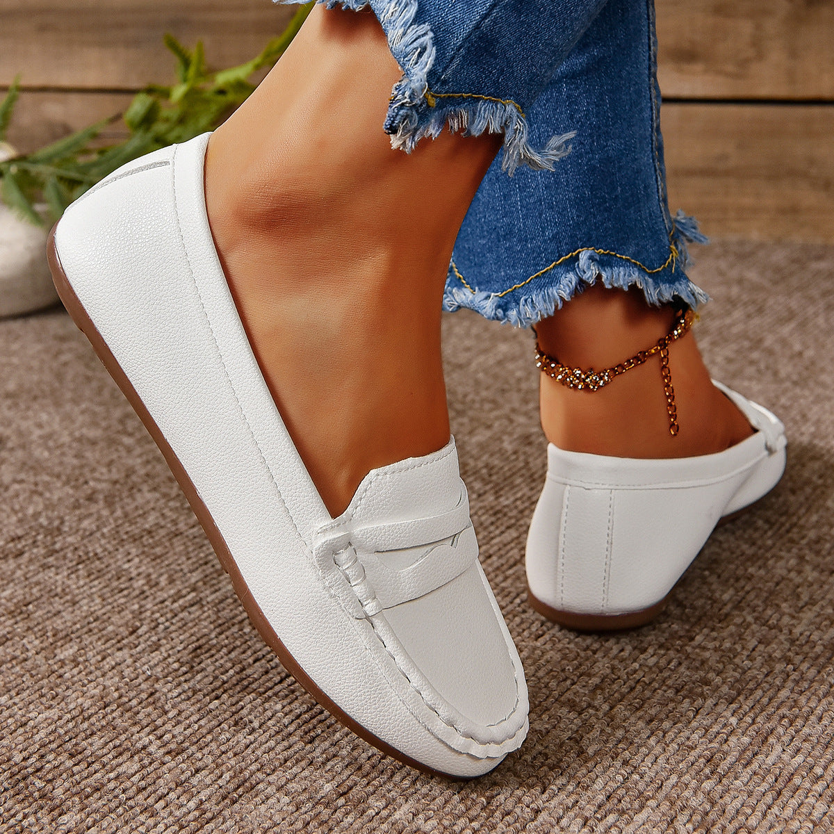 Cross-border Flat Gommino Women's Spring And Summer Soft Bottom
