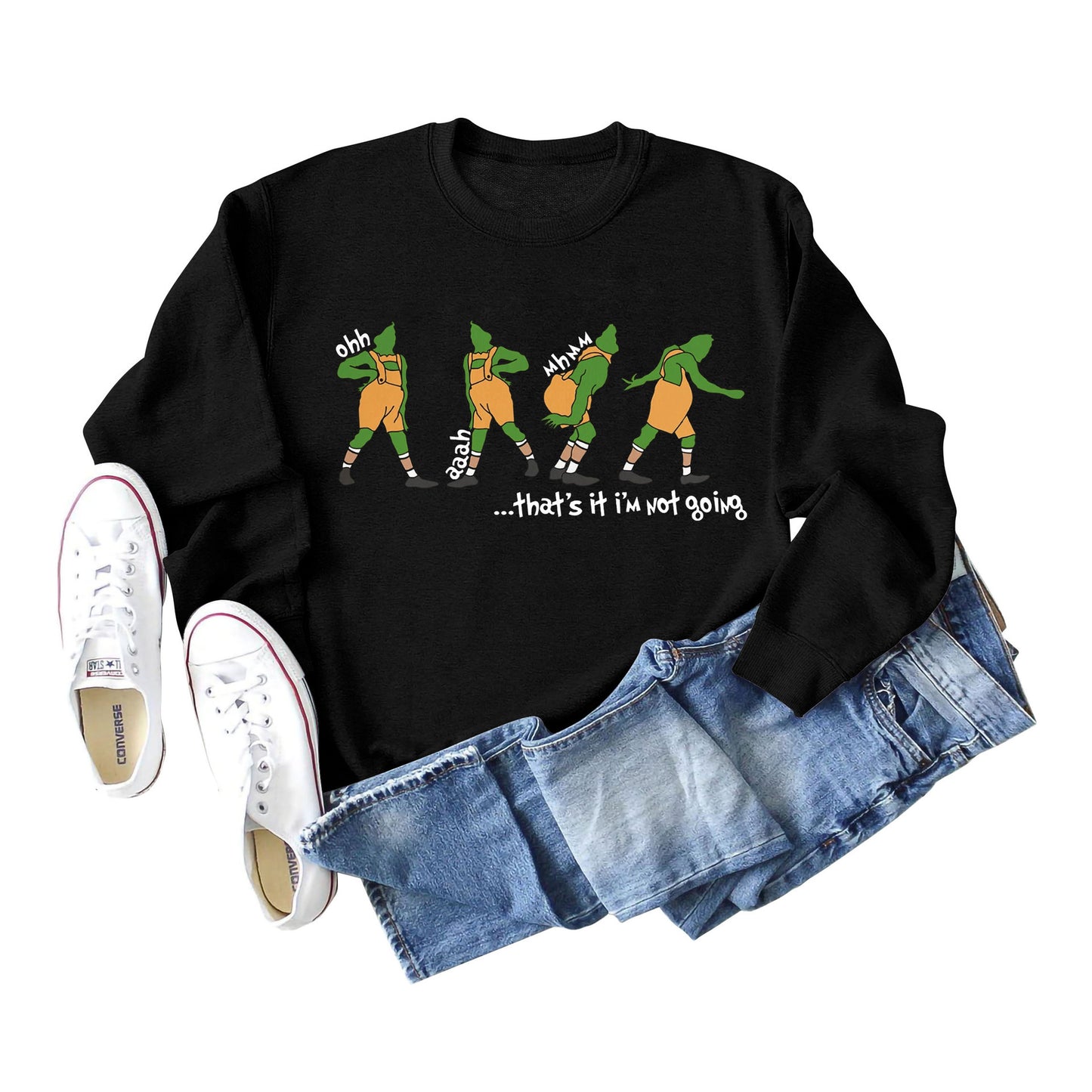 Women's Christmas Printed Long Sleeved Sweater