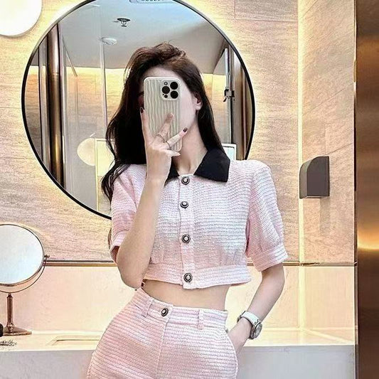 Women's High-end Versatile Shorts Two-piece Set