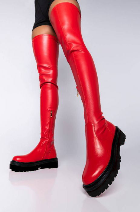 Over-the-knee Plush Boots For Women