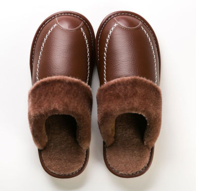 Indoor Thick-soled Home Warm Wool Slippers