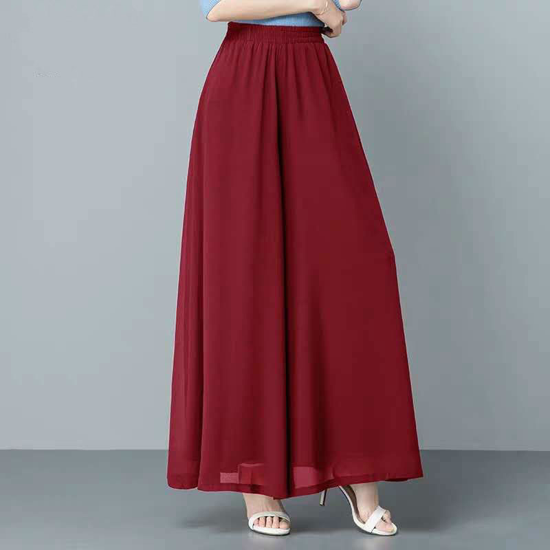 Women's Fashion Casual Chiffon Wide Leg Pants