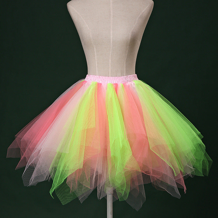 Half-length Pettiskirt Perform Dance Party Tulle Skirt Crinoline