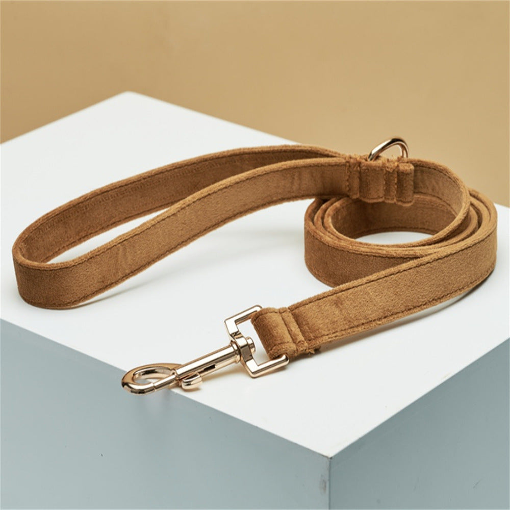 Solid Color Simple Pet Dog Collar Hand Holding Rope