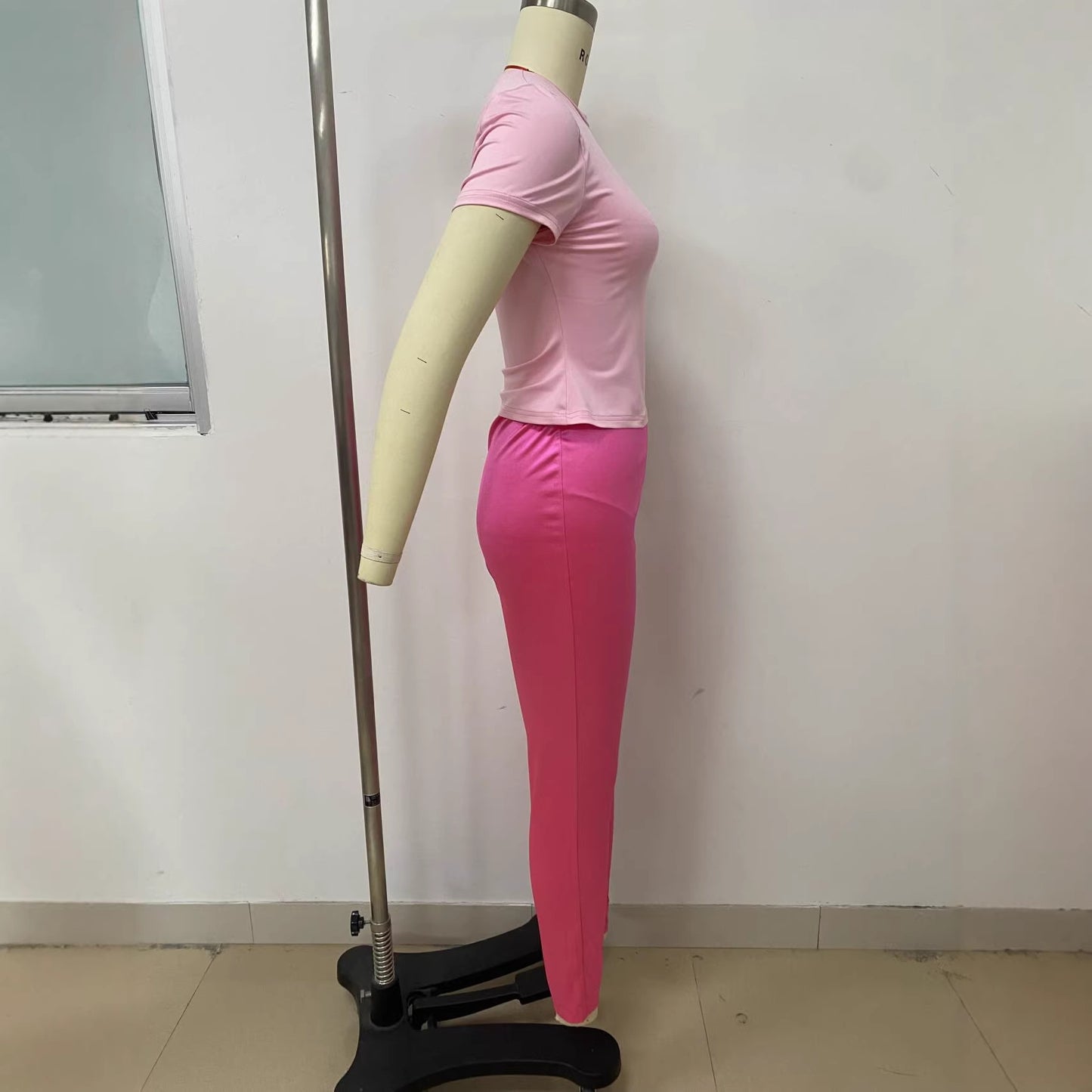 Casual Sports Yoga Satin Pants Set