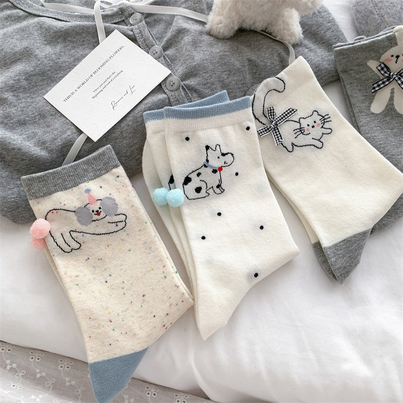 Bow-knot Women's Mid-calf Socks