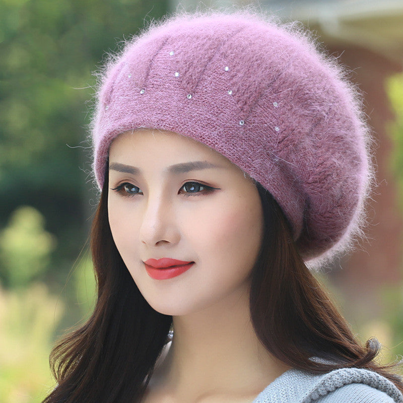 Women's Trendy All Match Rabbit Fur Wool Hat