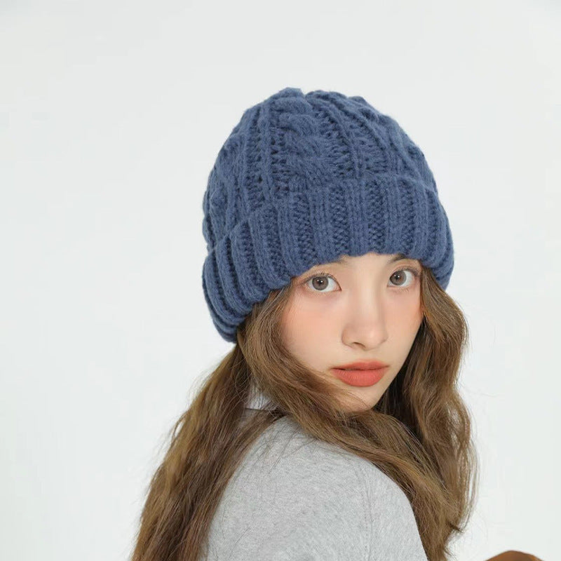 Women's Retro Casual And Versatile Solid Knitted Hat