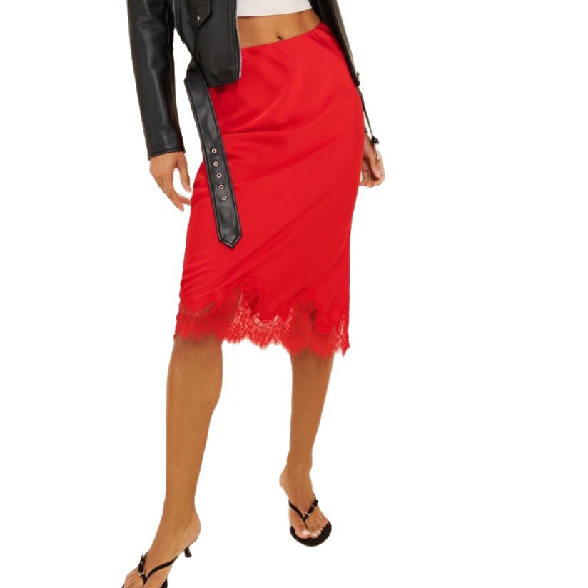 Women's Lace Patchwork Color Block Skirt