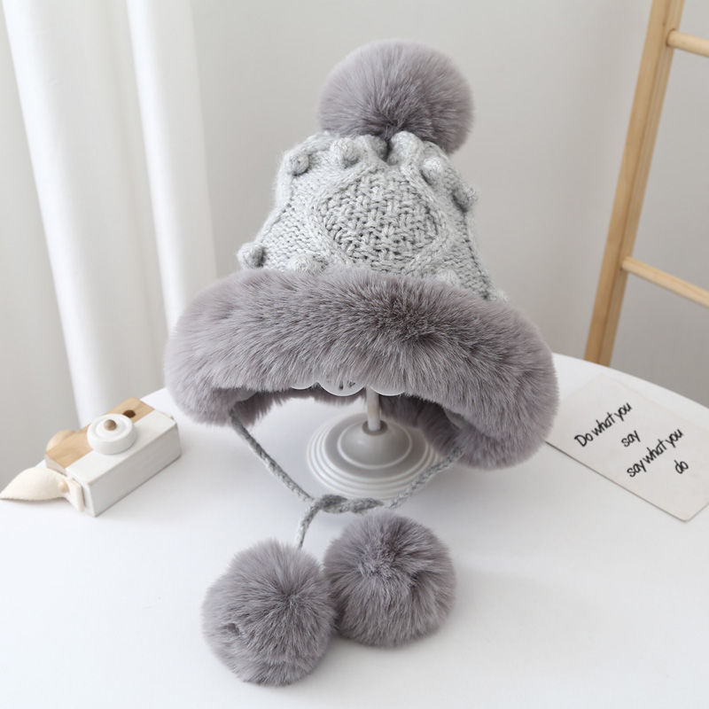 Winter Knitted Ear Protection Wool Hat Parent-child Style