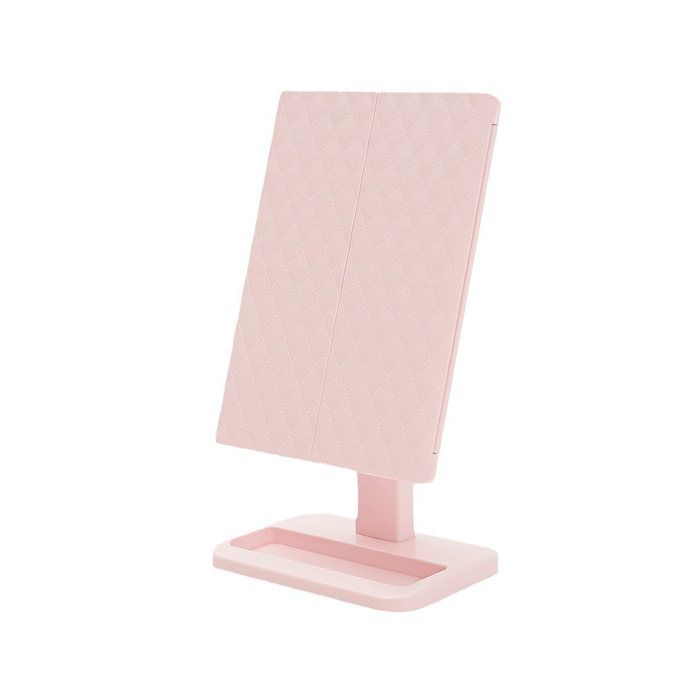 Desktop Fill Light With Light Folding Tri-fold Shell L Makeup Mirror
