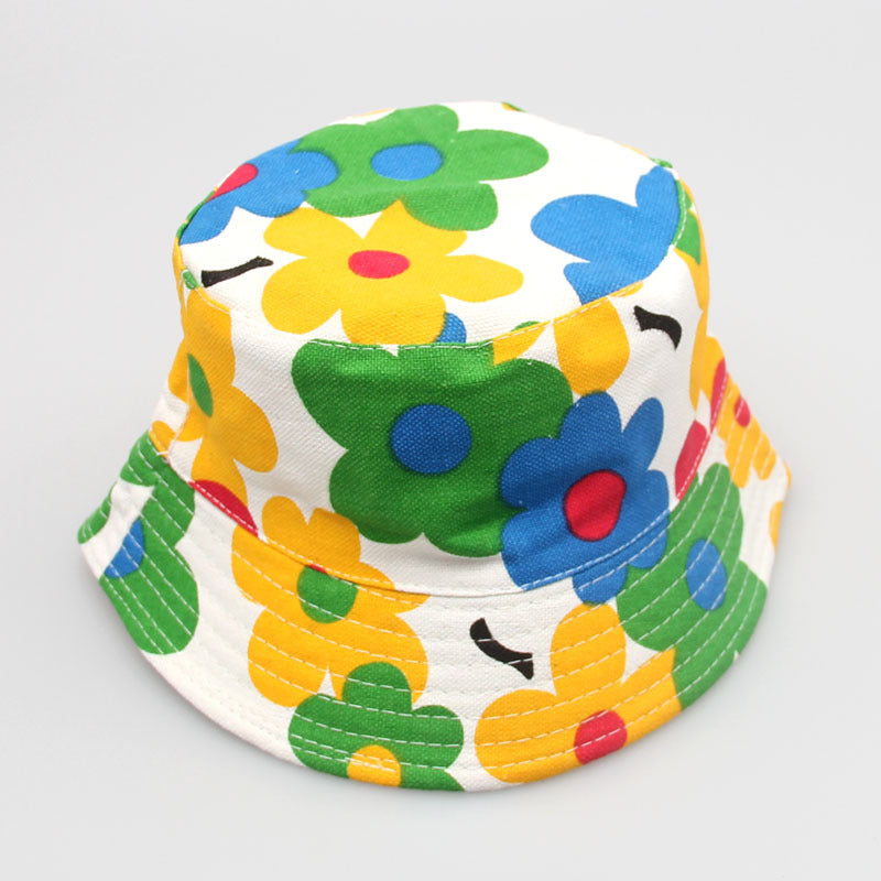 New Children's Flower Sun Casual Bucket Hat