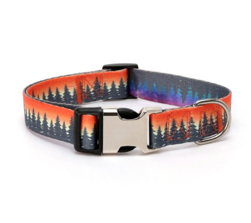 Collar Pet Dog Rope Ethnic Style Striped Forest Polyester Cotton