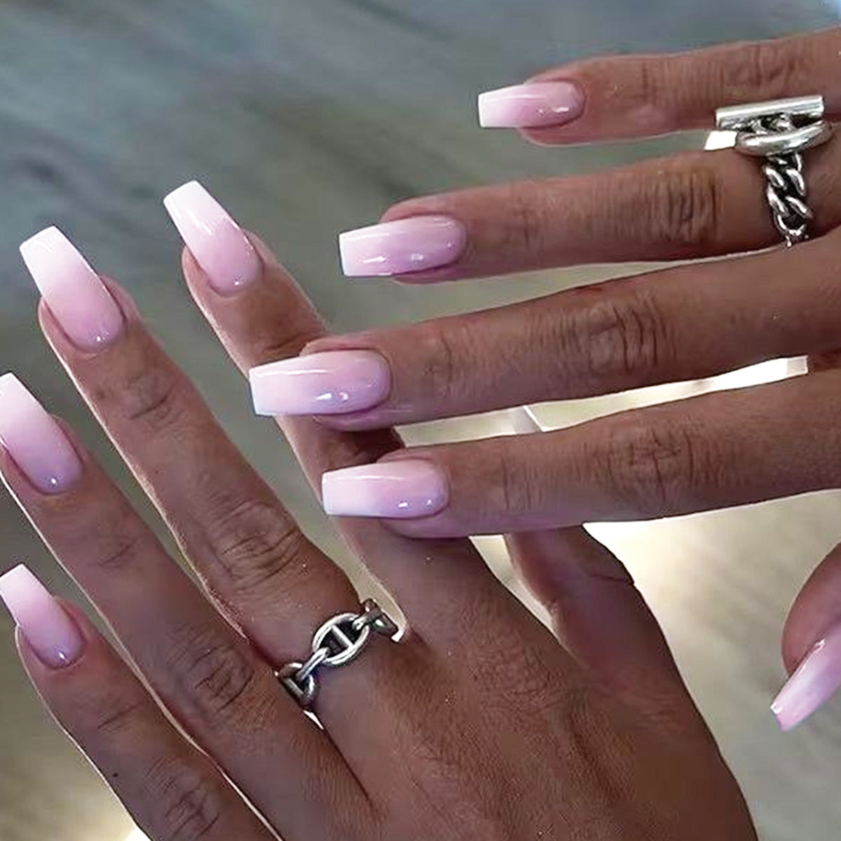 Women's European, American And French Style Pieces Fake Nail Patch