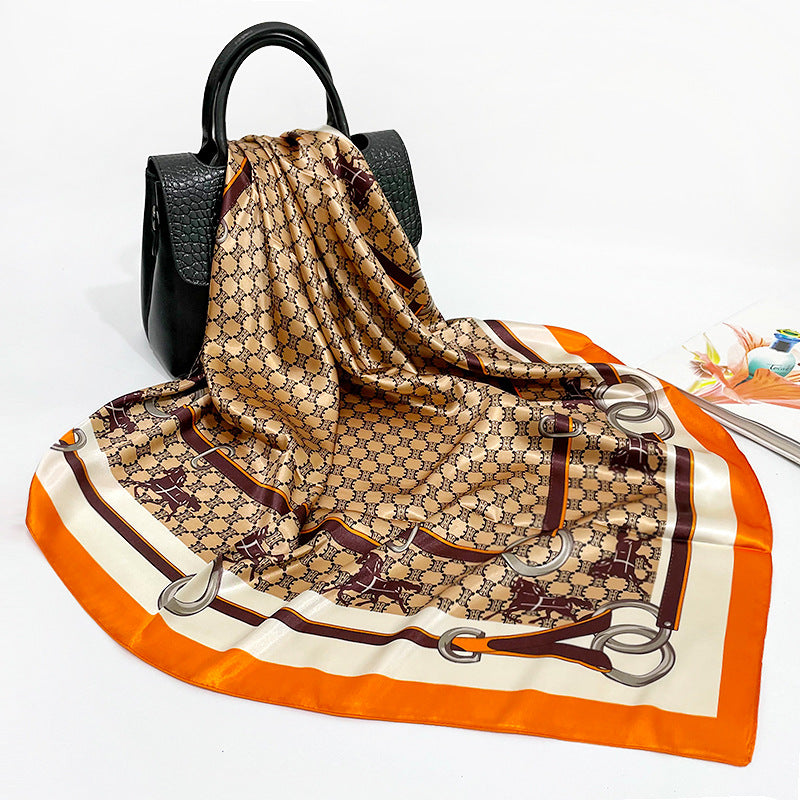 Silk Printed Scarf In Europe And America