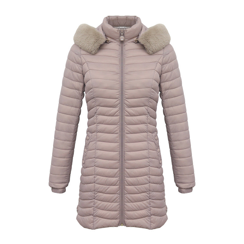 Winter Long Parka Ultra-light Liner Women's Quilted Cotton Coat