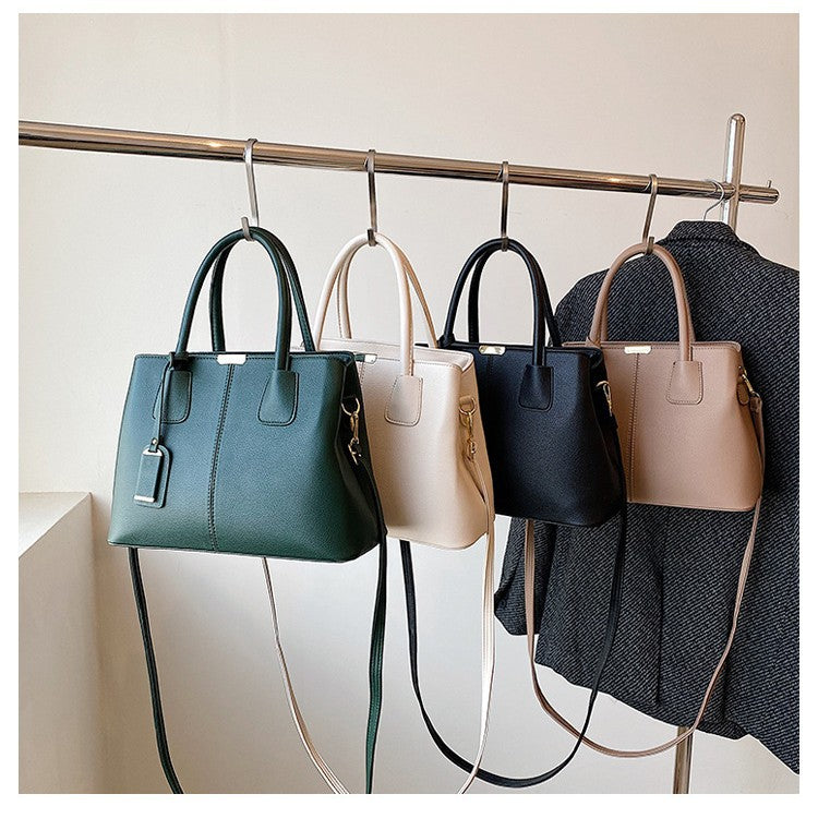 Stor håndholdt pendler-skuldertaske/crossbody-taske med stor kapacitet
