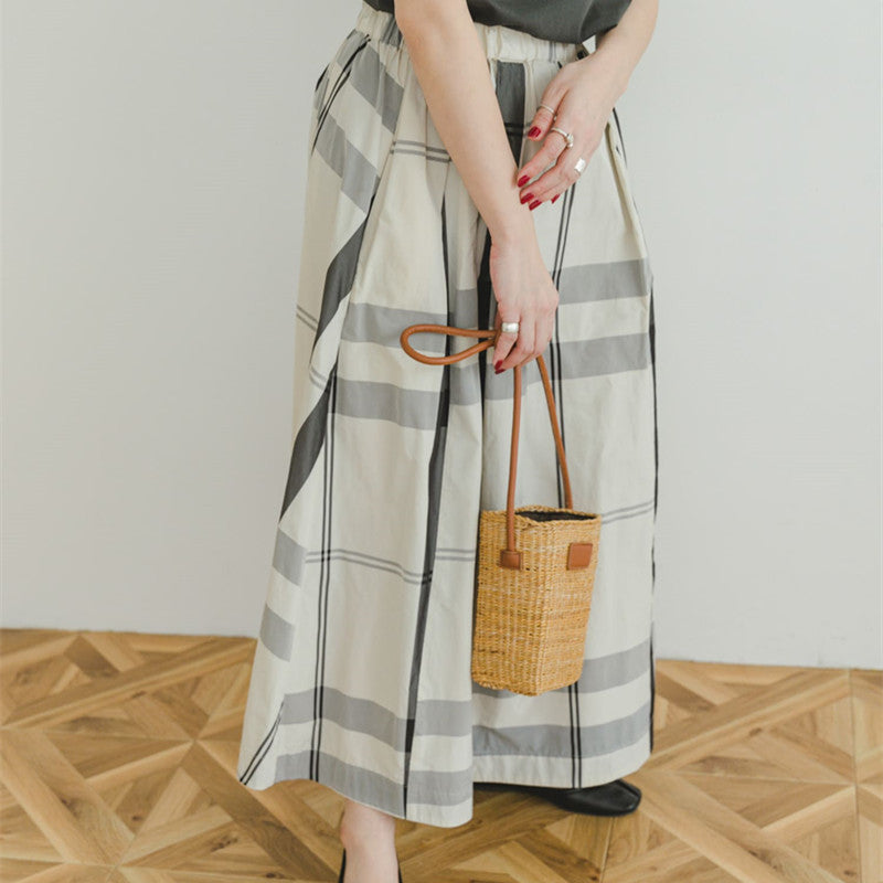 Women's Fashion Artistic Loose Cotton And Linen Skirt
