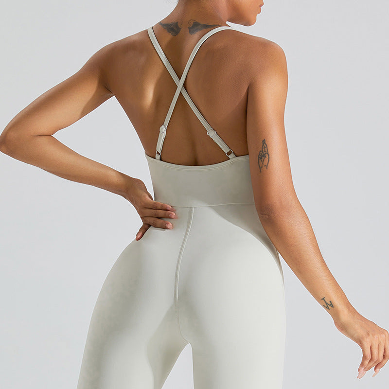 Yoga Suit Set Tight Fitting One Piece Outfit For Exercise And Fitness