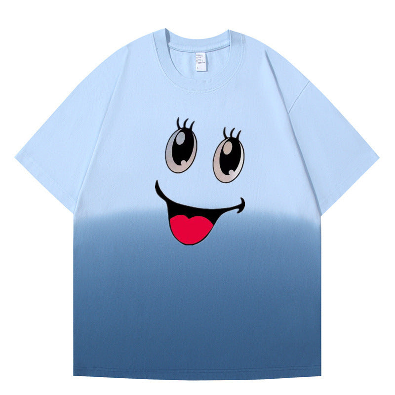 Women's Cotton Creative Cartoon Printed Short Sleeve