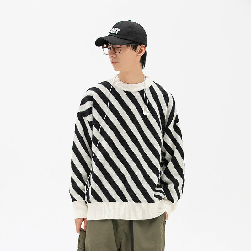 Pullover Loose Trendy Men's Knitted Sweater