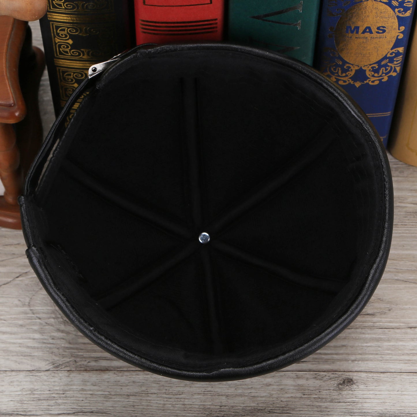 Dome Adjustable Landlord Hat Middle Aged And Elderly Men's Leather Hat