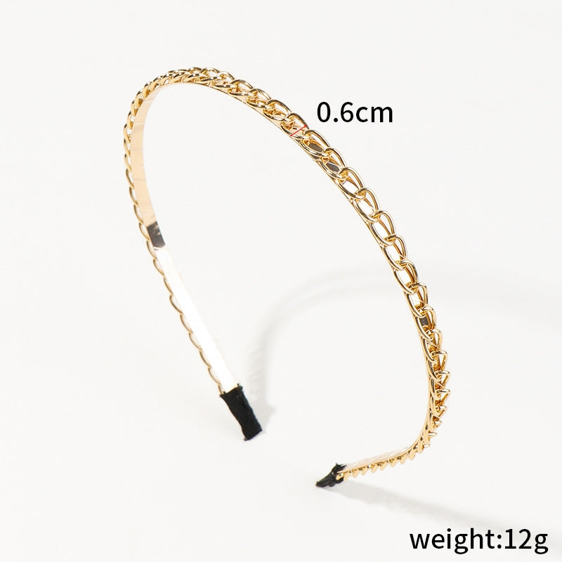 Big Chain Alloy Headband Simple Headband All-match