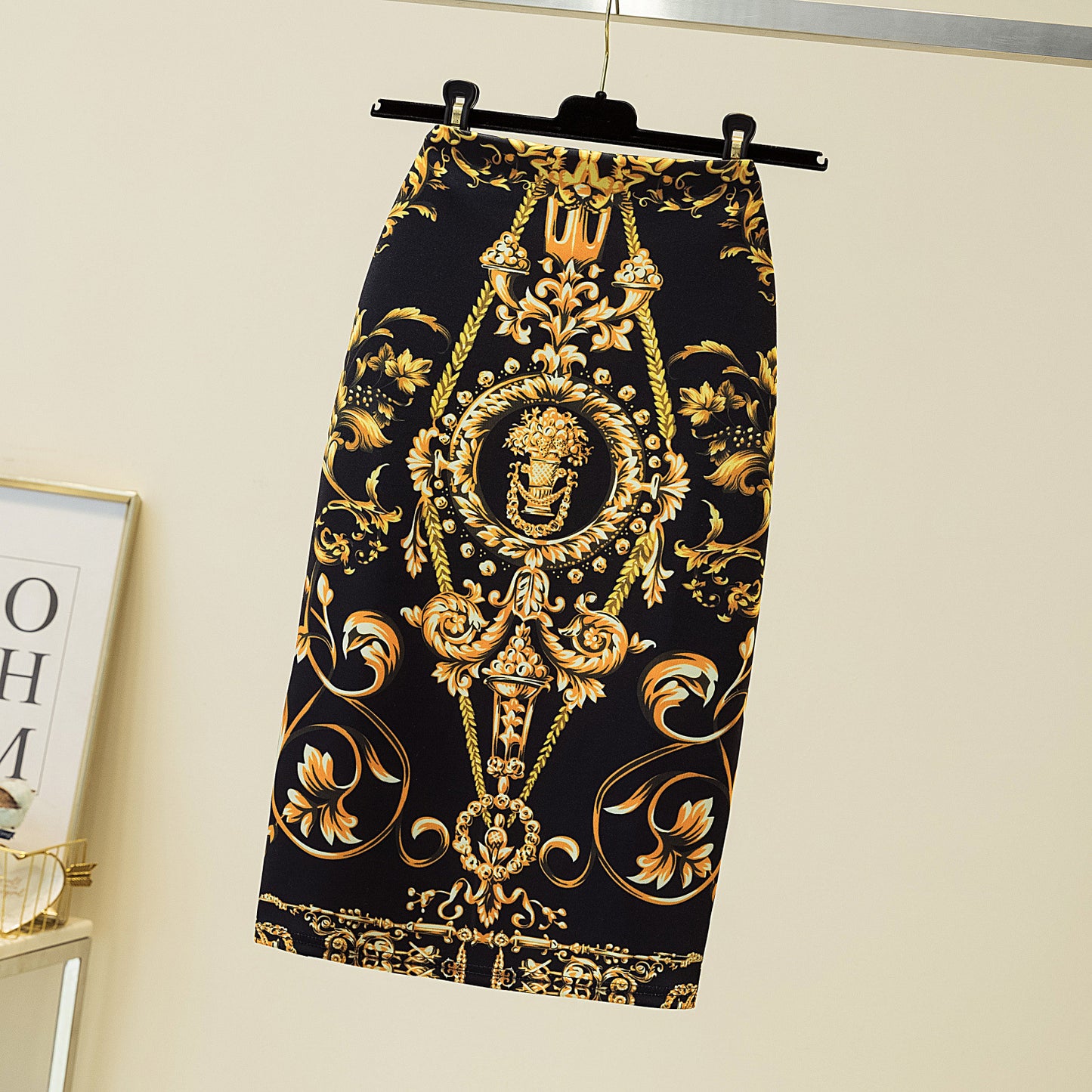 Court Women's Printed Wear Pencil Sheath Skirt