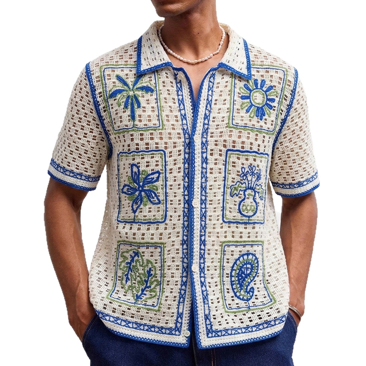 Summer Short-sleeve Water-soluble Lace Cardigan