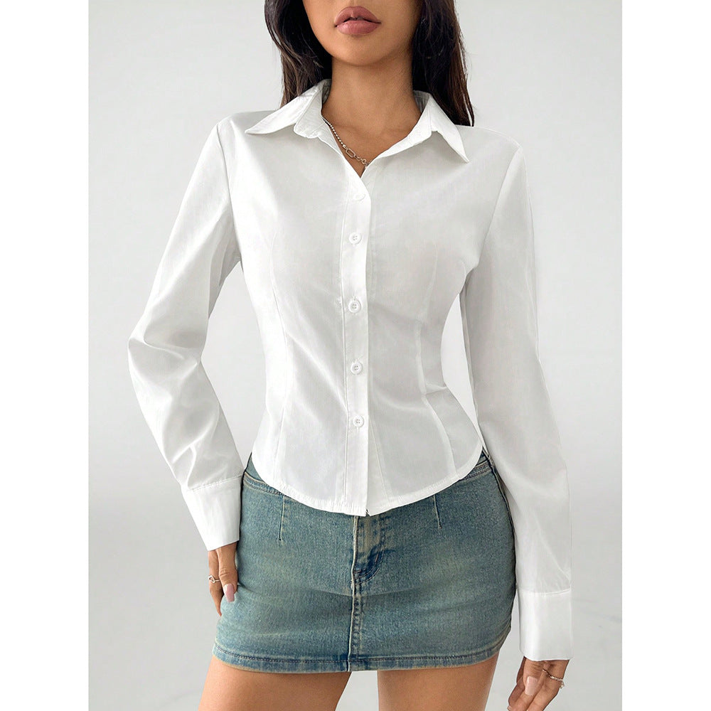 Women's Preppy Style Slim-fit Elegant Top