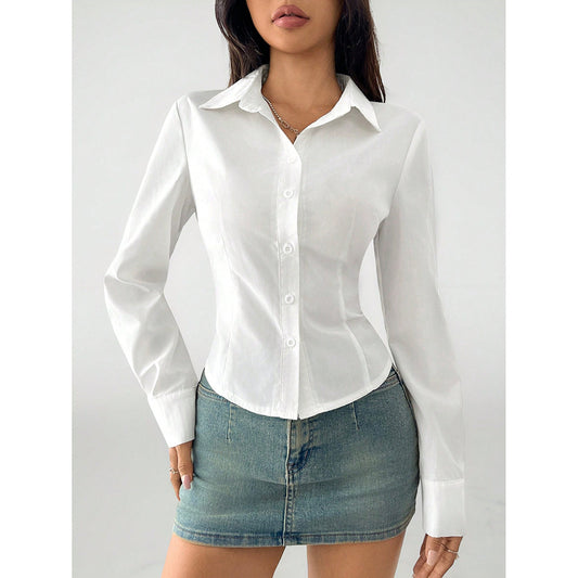 Women's Preppy Style Slim-fit Elegant Top