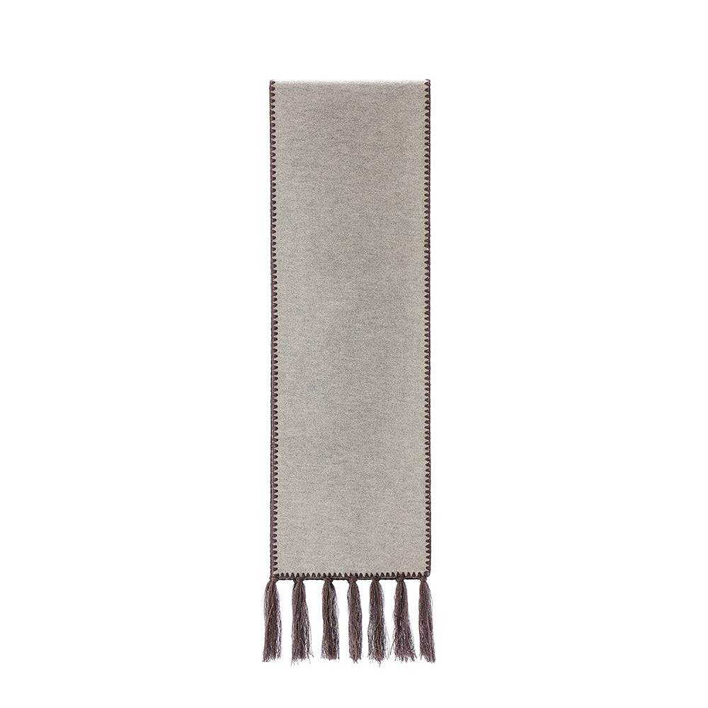 New Double-sided Tassel Solid Color Coffee Scarf
