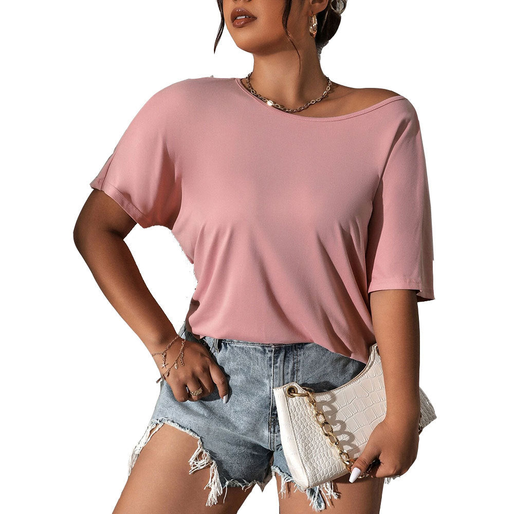 Women's Loose Casual Round Neck Versatile Knit Top
